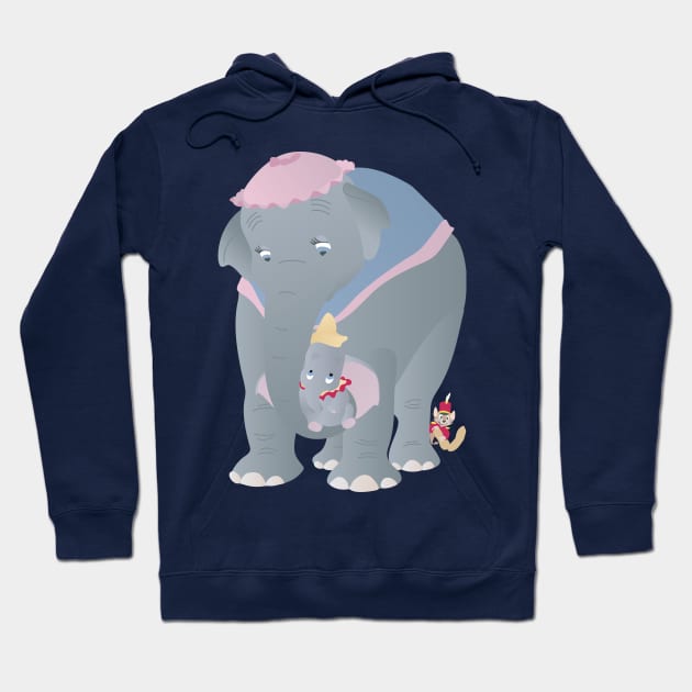 Mrs. Jumbo & Dumbo Hoodie by Lydilena